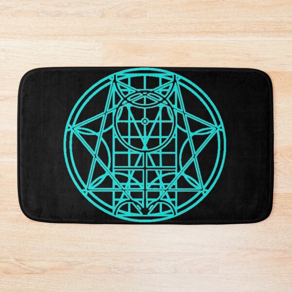 Item preview, The Circumference and the Hierolyphic Monad inside a circle in teal designed and sold by empanadilla.