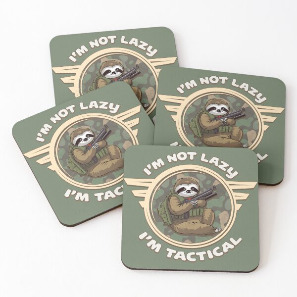 Item preview, I'm not lazy, I'm tactical Sloth Soldier designed and sold by CarpeDiem96.