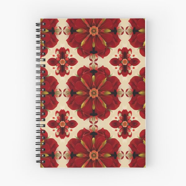 Item preview, Patrón floral vintage - Flor roja hermosa y atemporal designed and sold by Patternawy.