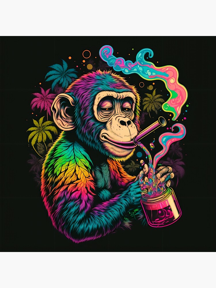 Beware smoke weed enshrouded monkey head roar illustrations