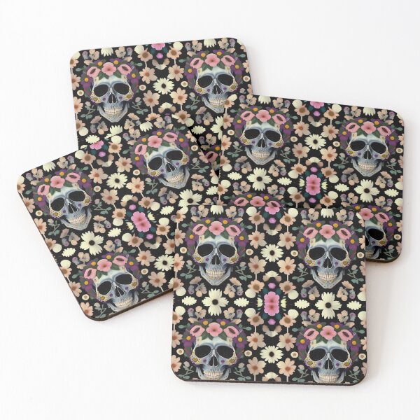 Item preview, Seamless Skull Floral Pattern - Dark and Edgy Design designed and sold by Patternawy.