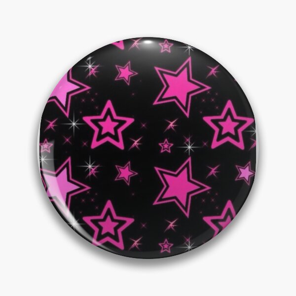 black and pink emo/scene stars Pin for Sale by sickmaid