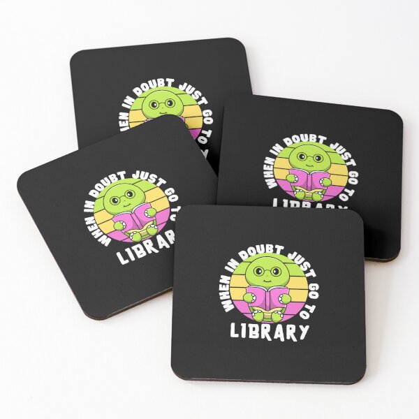 Item preview, When in Doubt go to Library Book Reader Funny Typography Quote designed and sold by thedazzlingmonk.