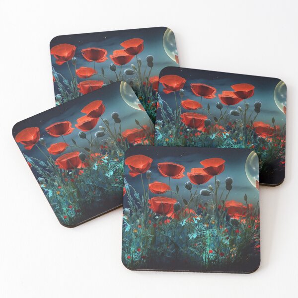 Item preview, Poppies in the moonlight designed and sold by knuppify.