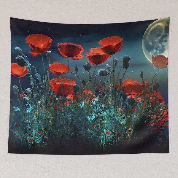 Item preview, Poppies in the moonlight designed and sold by knuppify.