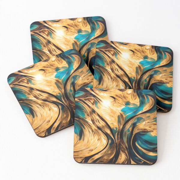 Item preview, gold vortexes abstract paint designed and sold by Hirako Nakatsu.