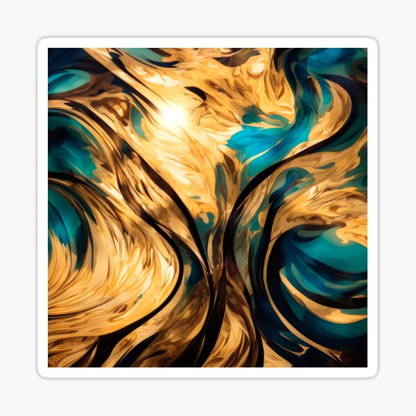 Item preview, gold vortexes abstract paint designed and sold by Hirako Nakatsu.