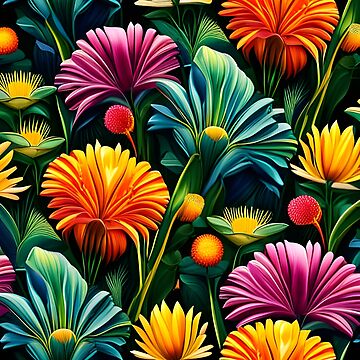 Artwork thumbnail, Flowers pattern 2 by BGM by AI
