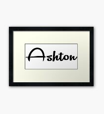 Name Ashton / Inspired by The Color of Money Framed Print