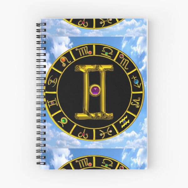 Item preview, GEMINI GOLD ZODIAC BIRTHDAY JEWEL ASTROLOGY CHART designed and sold by BulganLumini.