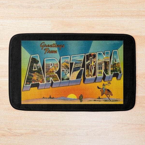 Item preview, Greetings from Arizona. This digitally restored 1930's era vintage postcard is perfect gift for the Arizona AZ lover and features many historic landmarks designed and sold by BBTravels.