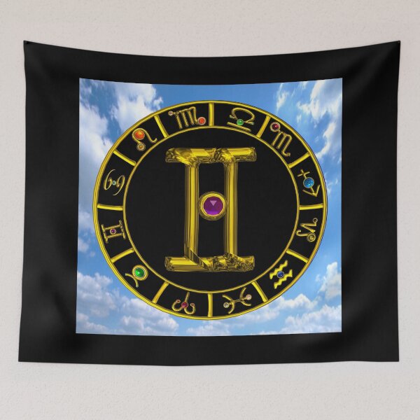 Item preview, GEMINI GOLD ZODIAC BIRTHDAY JEWEL ASTROLOGY CHART designed and sold by BulganLumini.