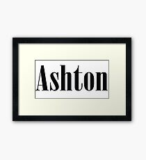 Name Ashton / Inspired by The Color of Money Framed Print