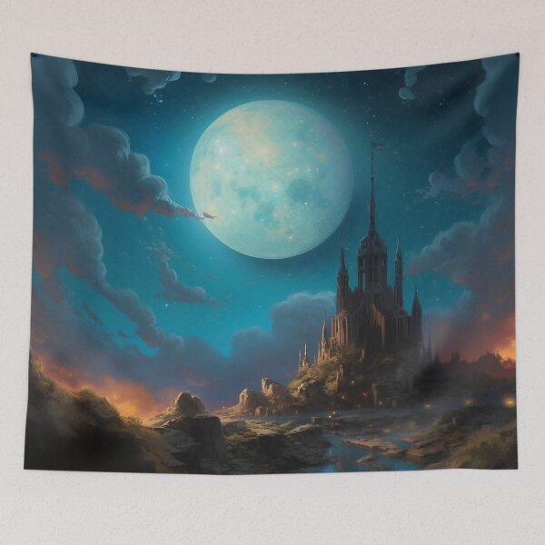 Item preview, Cosmic Serenity: A Digital Painting of Nighttime Wonder designed and sold by oanaunciuleanu.