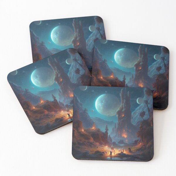 Item preview, Cosmic Serenity: A Digital Painting of Nighttime Wonder designed and sold by oanaunciuleanu.