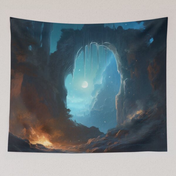 Item preview, Cosmic Serenity: A Digital Painting of Nighttime Wonder designed and sold by oanaunciuleanu.
