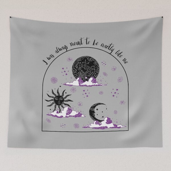 Item preview, Exactly Like Me Sun, Moon, and Flowers Design in Subtle Asexual Pride Colors designed and sold by MoniqueNelson.