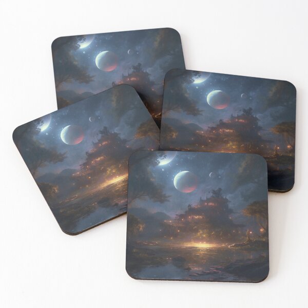 Item preview, Cosmic Serenity: A Digital Painting of Nighttime Wonder designed and sold by oanaunciuleanu.