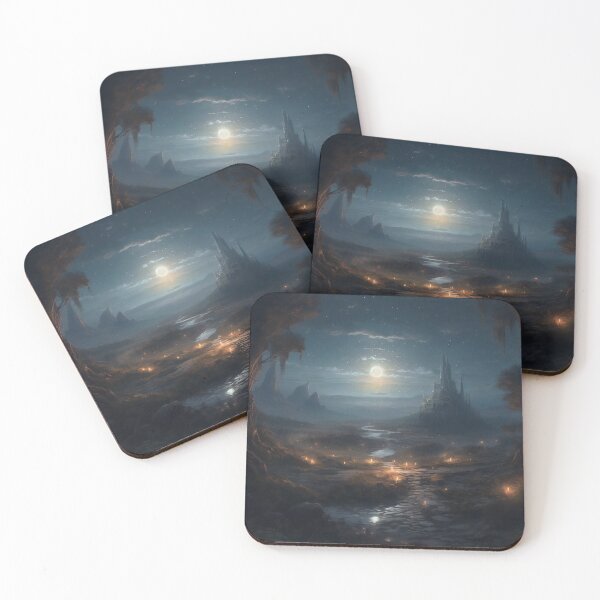Item preview, Cosmic Serenity: A Digital Painting of Nighttime Wonder designed and sold by oanaunciuleanu.