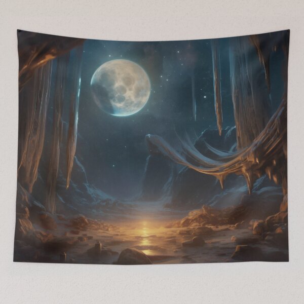 Item preview, Cosmic Serenity: A Digital Painting of Nighttime Wonder designed and sold by oanaunciuleanu.