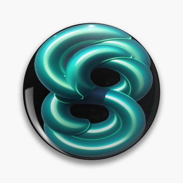Item preview, Cool Green and Figure 8 Swirls Rotating 3D designed and sold by deniselynnimage.