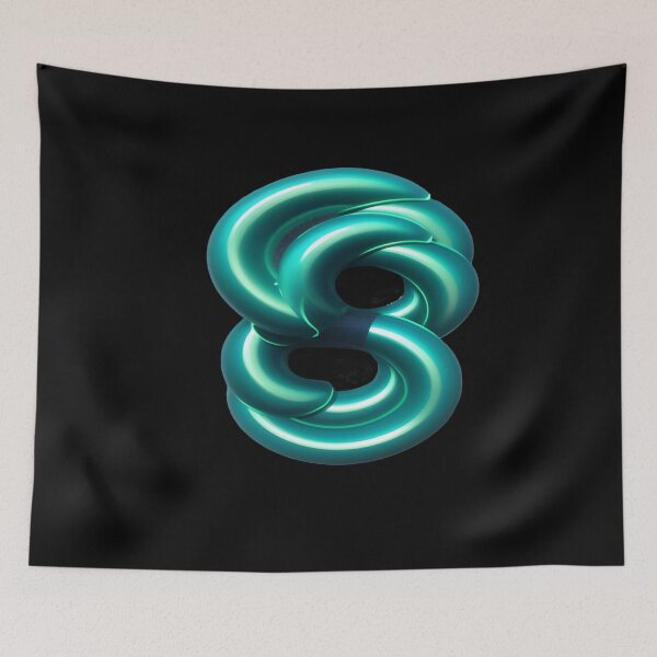 Item preview, Cool Green and Figure 8 Swirls Rotating 3D designed and sold by deniselynnimage.
