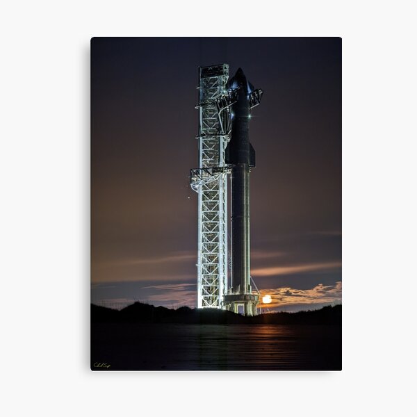 Aperçu de l'œuvre SpaceX Starship et Superheavy Stack créée et vendue par Star-Citizen.