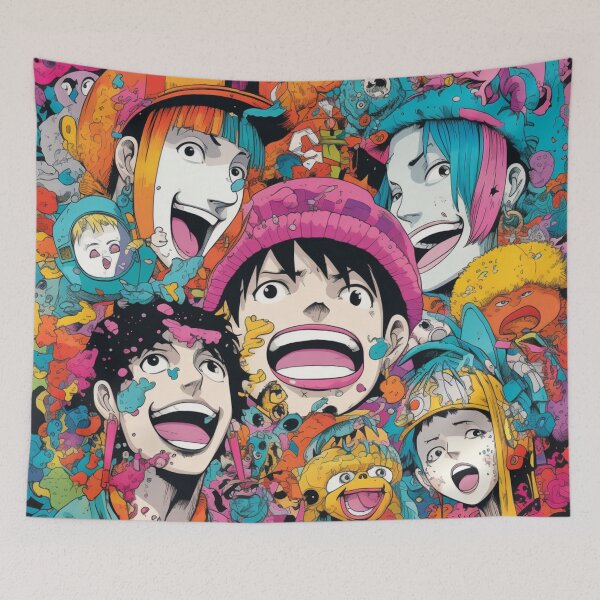 Item preview, One Piece Inspired Pop Art: Vibrant & Energetic designed and sold by RobotBadGuy0.
