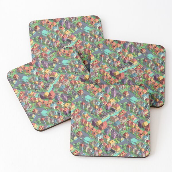 Item preview, Charming Isometric Townscape Adventure | Seamless Pattern designed and sold by Adam Prettyjohns.