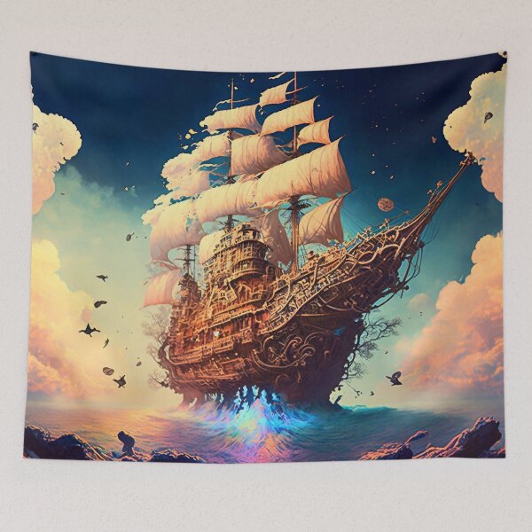 Item preview, ghost ship in the fog designed and sold by knuppify.