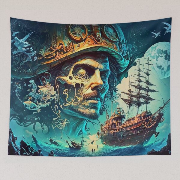 Item preview, Old pirate ship with ghost designed and sold by knuppify.
