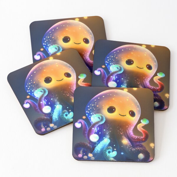 Item preview, Cute glowing octopus designed and sold by knuppify.