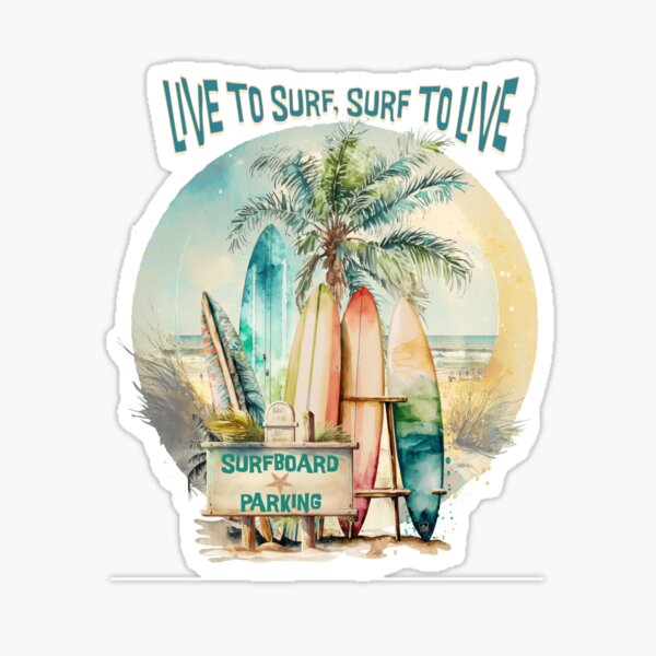 Aperçu de l'œuvre Vivre pour surfer surfer pour vivre créée et vendue par BeansHotTees.