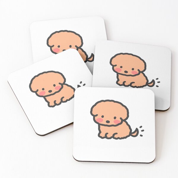 Item preview, Cute poodle puppy waggy tail designed and sold by PangPrints.