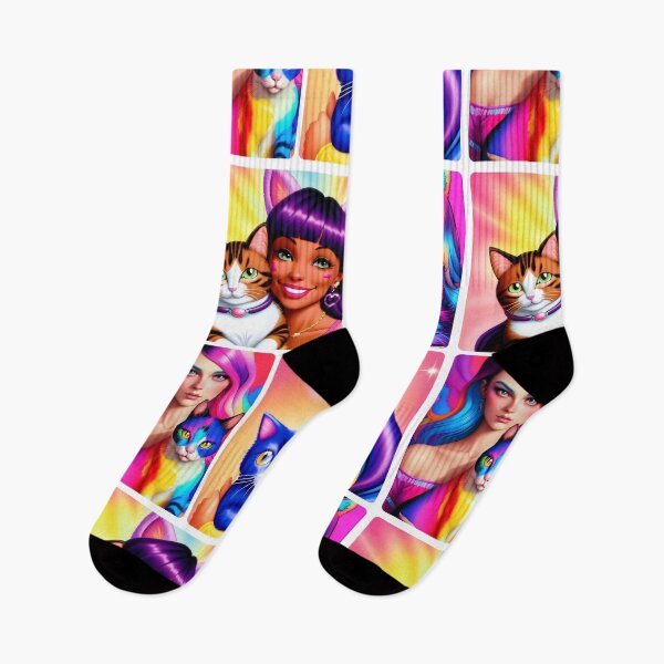 Item preview, Girls with Cats designed and sold by CrushyAIDesigns.