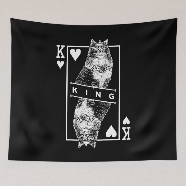 Item preview, Norwegian Forest Cat Lover King Of Hearts Funny Pop Art designed and sold by GrandeDuc.