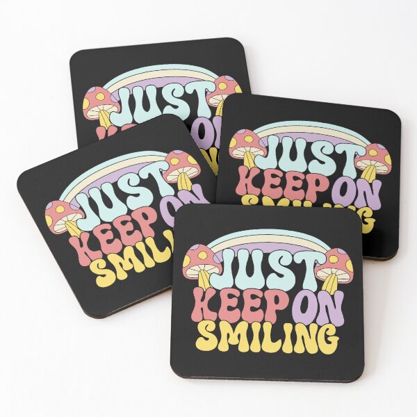 Item preview, Just Keep On Smiling 70s Mushroom designed and sold by ModkMerch.