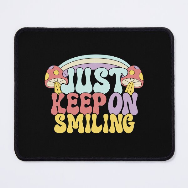 Item preview, Just Keep On Smiling 70s Mushroom designed and sold by ModkMerch.