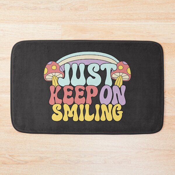 Item preview, Just Keep On Smiling 70s Mushroom designed and sold by ModkMerch.