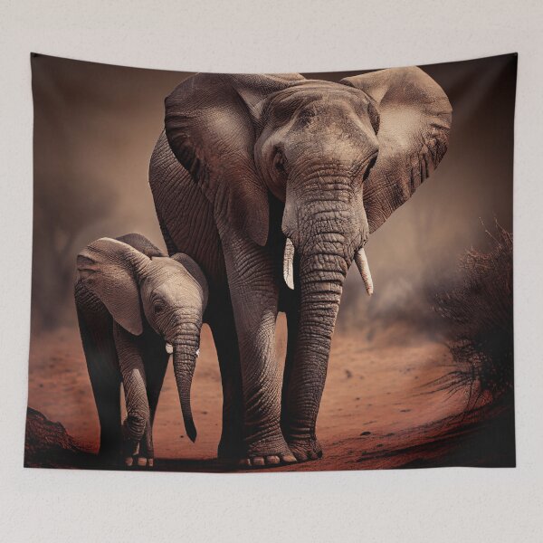 Item preview, African Elephant and Calf designed and sold by Ingama-Designs.