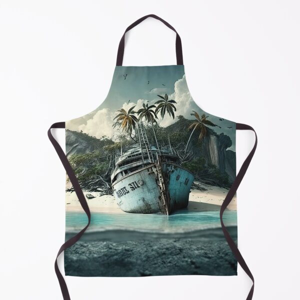Artikelvorschau, Tropical Island Shipwreck Print entworfen und verkauft von FireScreen.