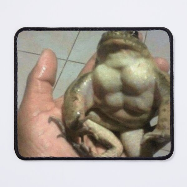 Item preview, pumped up frog meme designed and sold by TheFeduk1luv.