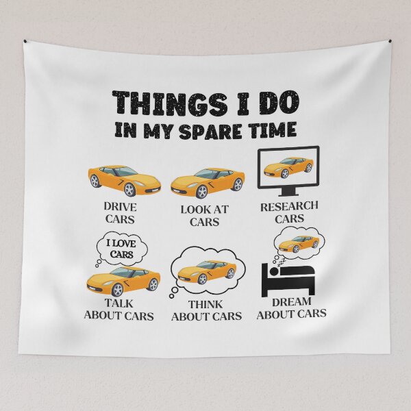 Item preview, Things I Do In My Spare Time Funny Car Enthusiast Car Lover  designed and sold by SaritasShop.