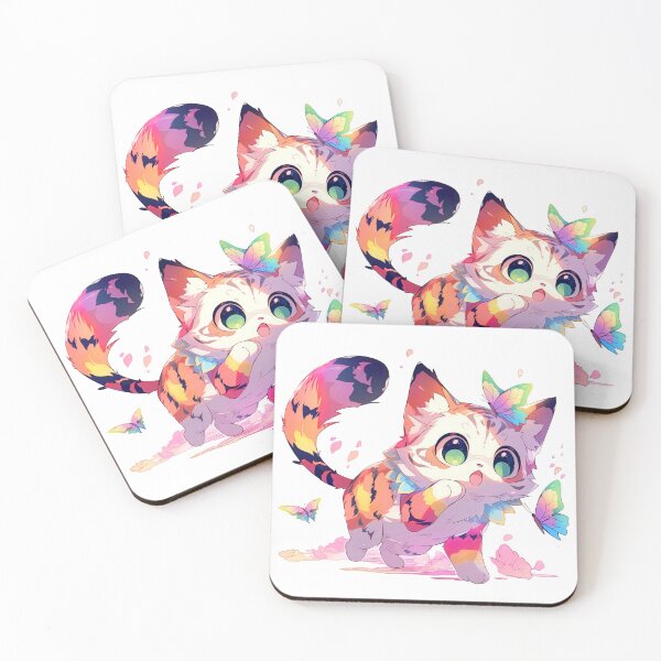 Item preview, Butterfly Bliss with cat | Japanesee Anime Style designed and sold by mtperspective.