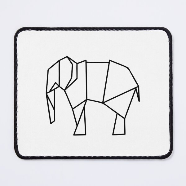 Item preview, Origami Elephant - Black designed and sold by SimpleWorksSK.