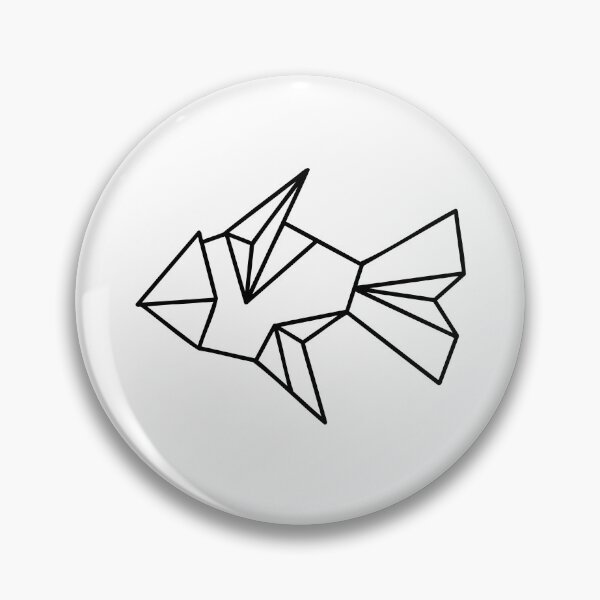 Item preview, Origami Goldfish - Black designed and sold by SimpleWorksSK.