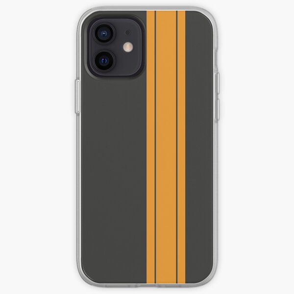 Black/Yellow Racing Stripe iPhone Soft Case