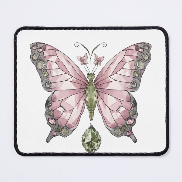 Item preview, Rose Quartz and Peridot Butterfly Crafted Decor designed and sold by MizarPixelArt.