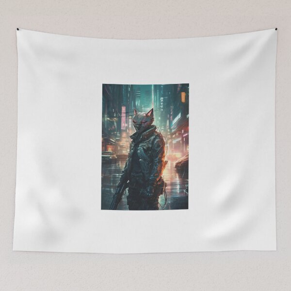 Item preview, Cyberpunk Felines #8685C7B06 designed and sold by nixlim.