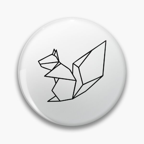 Aperçu de l'œuvre Écureuil en origami - Noir créée et vendue par SimpleWorksSK.